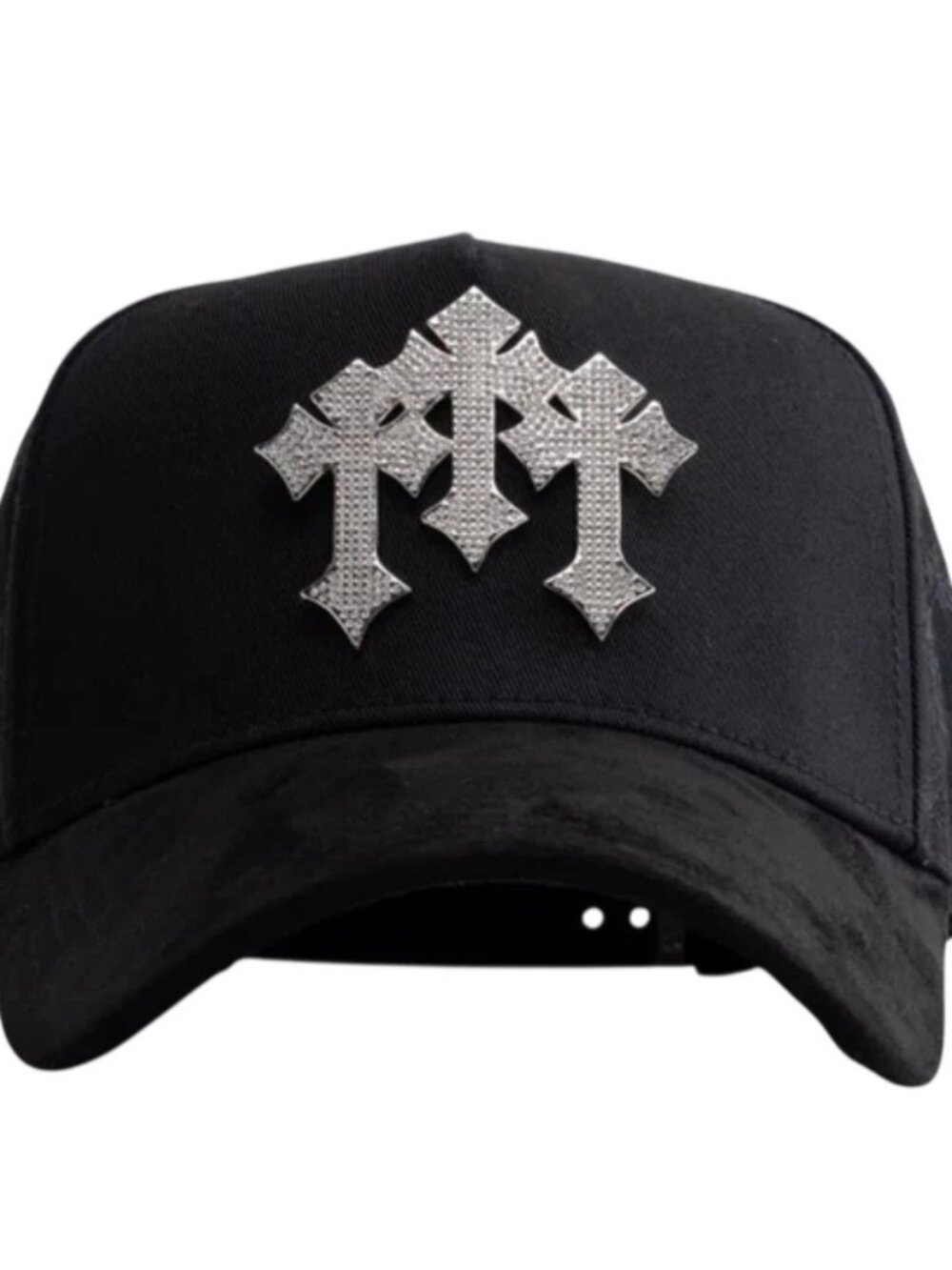 El Barbas Hats Chrome Silver Black Snapback Hat BARCHROME BKSIL